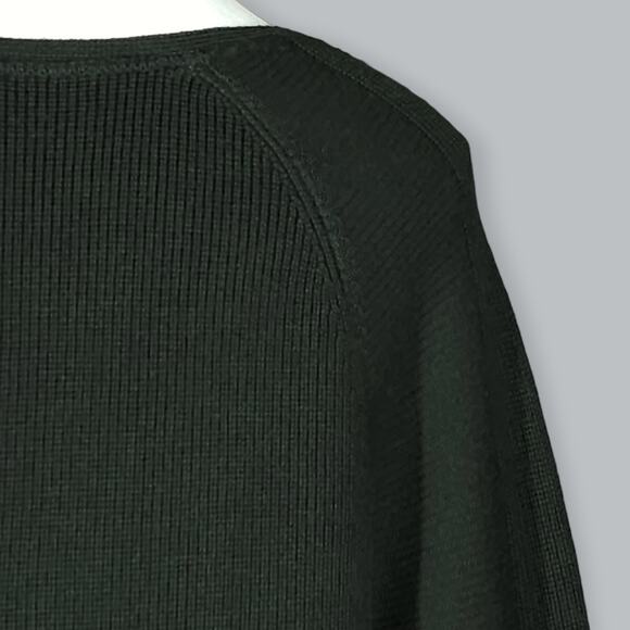 Athleta Sweater Womens XS Green Wool Blend V Neck Ribbed Tunic Pullover Merino - Picture 9 of 10